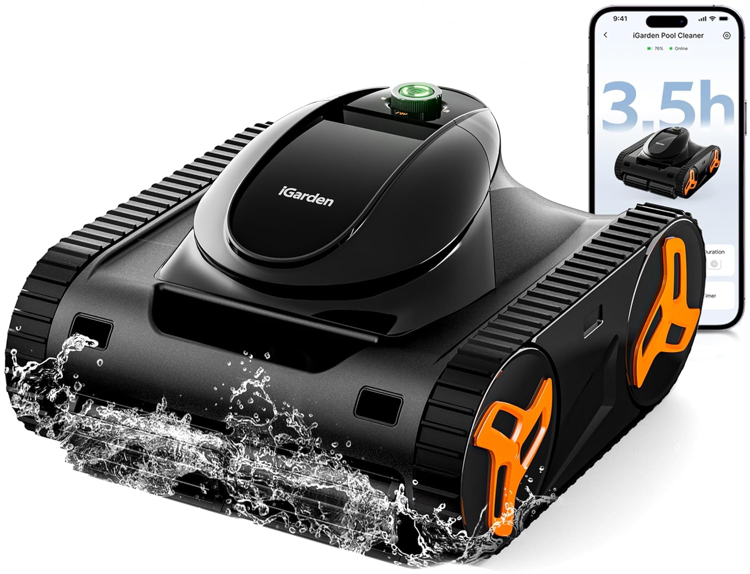 Smart Gardening - Robotische zwembadreiniger KN-serie, 210 minuten gebruikstijd,